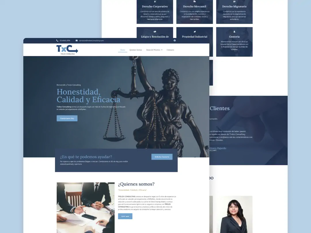 Sitio web de consultoría legal