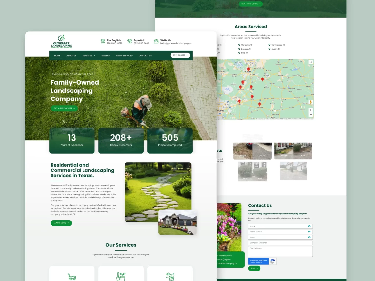 Sitio web de landscaping